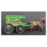 Vintage Cast Iron US Mail Wagon