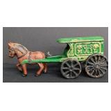 Vintage Cast Iron US Mail Wagon