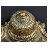 Beautiful Brass Vintage Inkwell