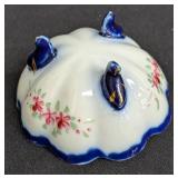 Vintage Petite Painted Porcelain Scalloped Edge Desert Bowl Set