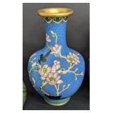 Assorted Vintage Cloisonné and Enamel Vases