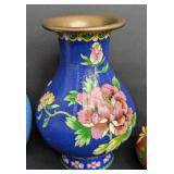 Assorted Vintage Cloisonné and Enamel Vases