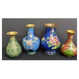 Assorted Vintage Cloisonné and Enamel Vases
