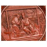 Vintage Cinnabar Lacquer Dish and Trinket Box