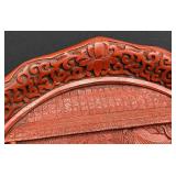 Vintage Cinnabar Lacquer Dish and Trinket Box