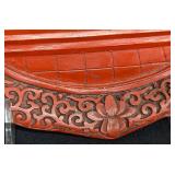 Vintage Cinnabar Lacquer Dish and Trinket Box