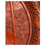 Vintage Cinnabar Lacquer Dish and Trinket Box