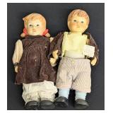 Pair of Small Vintage Bisque Dolls