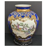 Large Vintage Hand Painted Chinese Vase