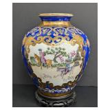 Large Vintage Hand Painted Chinese Vase