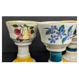 Vintage Stangl Pottery Painted Goblets