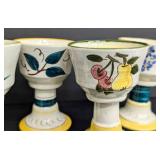 Vintage Stangl Pottery Painted Goblets