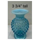 A Wonderful Assortment of Beautiful Blue Glass including an Open Lace Blue Opalescent Double Lace Rim Baby Blue Bowl