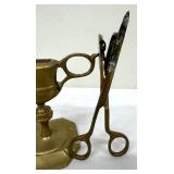 Vintage Beautiful Copper Mixing Bowl and A Brass Candle Wick Trimmer