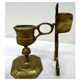 Vintage Beautiful Copper Mixing Bowl and A Brass Candle Wick Trimmer