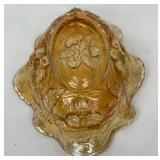 Vintage 1950’s Fenton Carnival Glass Bowl & Imperial Glass Open Glass Open Rose Carnival Luster Bowl