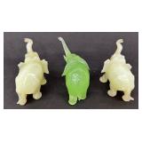 Six Vintage Jadeite Figurines