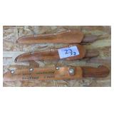 THREE filet knives