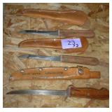 THREE filet knives