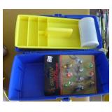 Fishing tackle box with some tackle