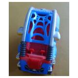 Iron, dog leashes and small jumper cables for trickle charger and a toy vehicle