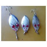 THREE RED-EYE fishing lures