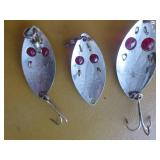 THREE RED-EYE fishing lures