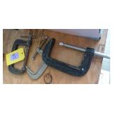 three C clamps