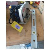Ryobi 7-1/4 inch circular saw and level