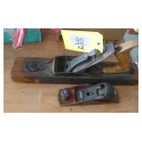 Two vintage wood planer blocks