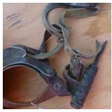 Two Vintage/Antique corn shucker wrist harnesses