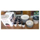 Setting for 12 - plates, cups, bowls