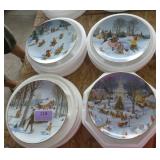 Eight New collectible plates from Danbury Mint - An Old Time Country Winter - 1990