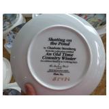Eight New collectible plates from Danbury Mint - An Old Time Country Winter - 1990
