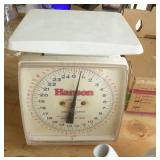 Kitchen scale, tea pot, cup, Pampered chef cutters, and Gripper for cutting fabric