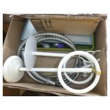 Silverware, Scale, shower wand, kitchen knives, towel holder