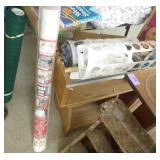 vinyl sheeting, custom stand for wrapping meat with a roll of freezer paper