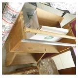 vinyl sheeting, custom stand for wrapping meat with a roll of freezer paper