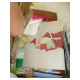 Storage bag full of wrapping paper