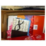 Storage bag full of wrapping paper