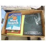 Box of record albums and a few books