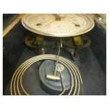 Antique wind-up clock with time and days
