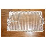 Vintage glass plates and cups - 17 plates and 14 cups