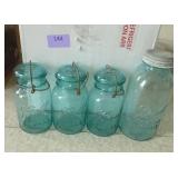 Vintage BALL jars - the blue jars date from 1923-33