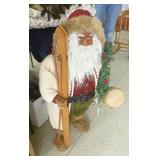 3 ft tall santa with cross country skis