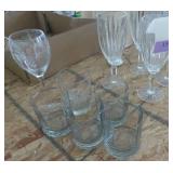 Group of drinking glasses and stemware