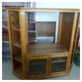 Very Nice TV cabinet with storage on the side and below and is on wheels for easy moving