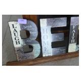Large 67 inch wall sign BELIEVE, 18 inches tall