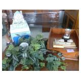Greenery with led candle, easter cottage, walnut crusher, writing drawer