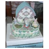 Greenery with led candle, easter cottage, walnut crusher, writing drawer